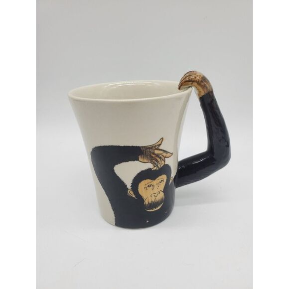 Pier One Imports Hand Painted Monkey Mug P6 - Picture 1 of 6